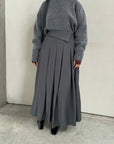 Collar Skirt - Grey