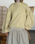 Blouse à col courbé — Vert