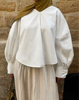 Blouse à manches bouffantes — Blanc