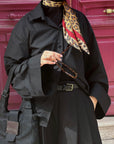 Chemise à manches évasées — Noir