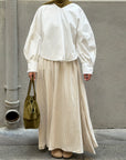 Blouse à manches bouffantes — Blanc
