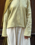 Blouse en lin boutonnée — Vert