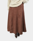 Jupe en suédine — Marron