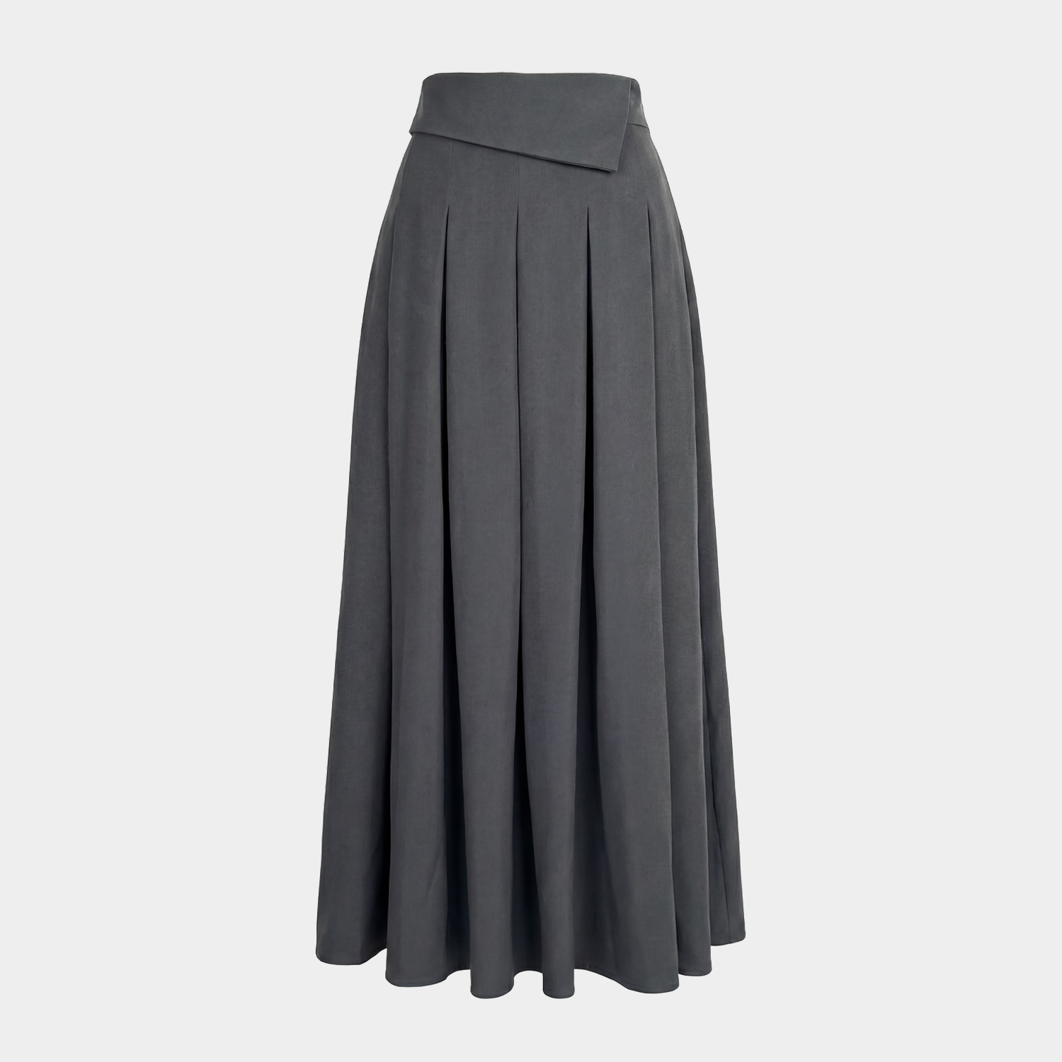 Jupe A-Line Femme Atmosphere Taille 8 – Coton Gris, Fermeture Zip, Longueur Genou