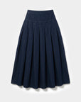 Denim skirt with belt loops