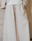 Jupe culotte en lin — Crème