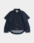 Veste en denim avec cape
