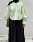 Blouse à manches bouffantes — Vert pomme