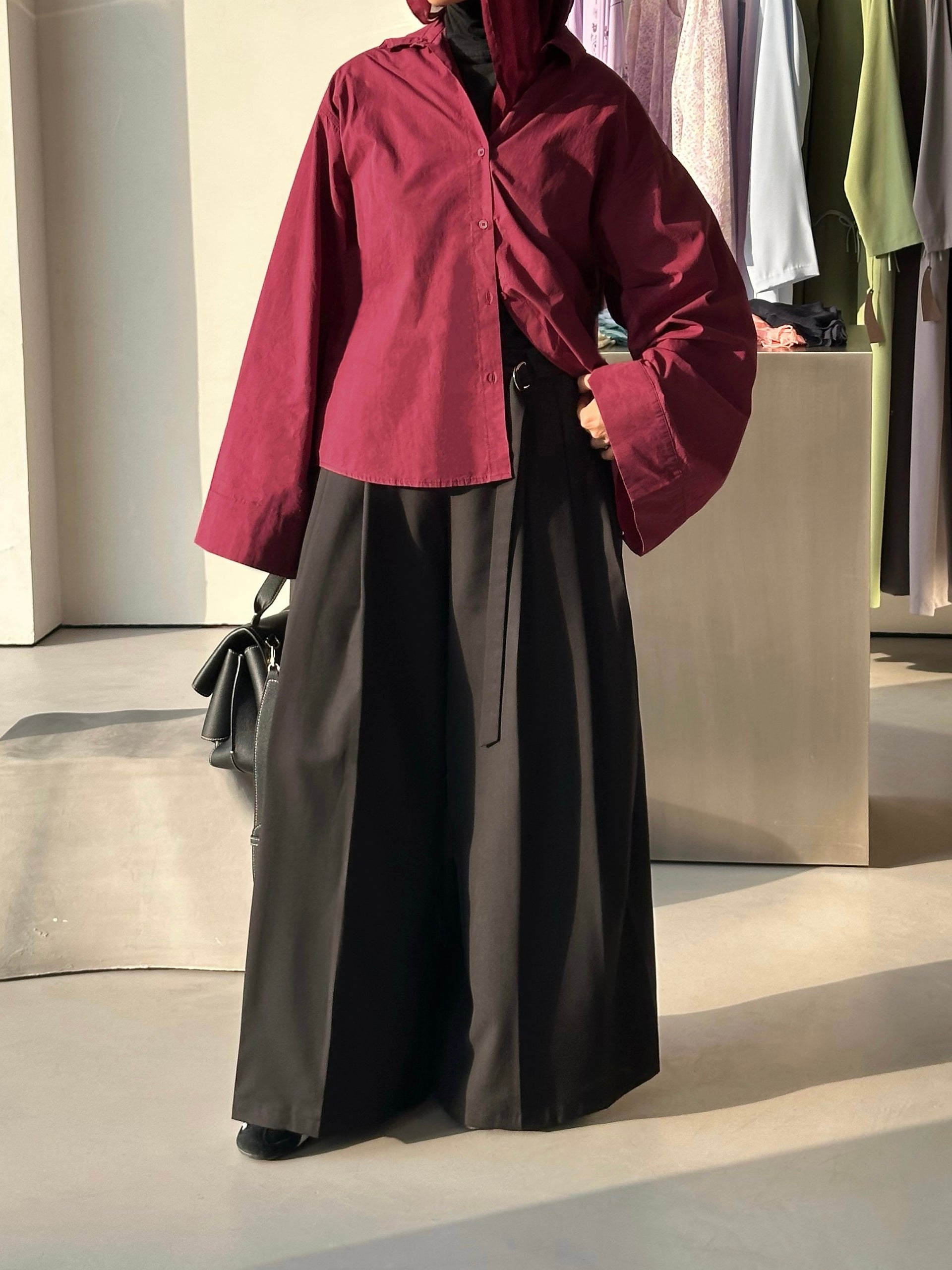 Chemise bordeaux Bayek Couture