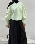 Blouse à manches bouffantes — Vert pomme