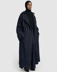 Trench long en denim