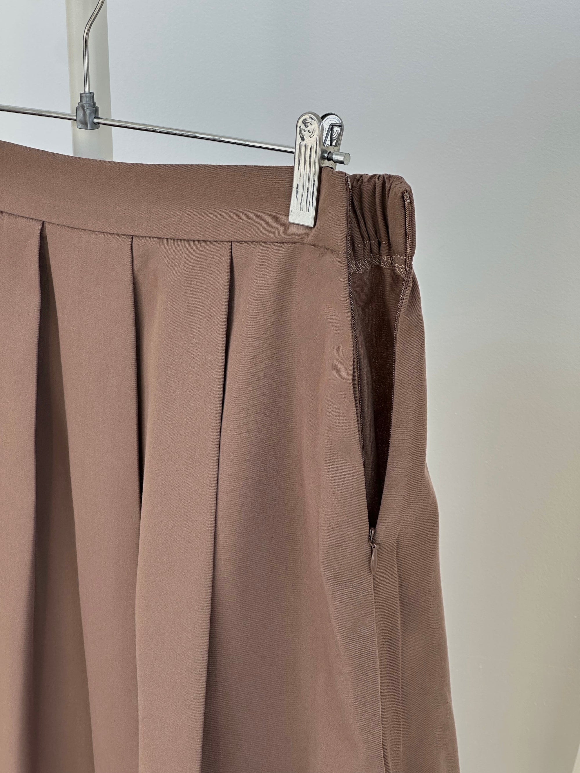 Jupe trapèze fluide — Mocha