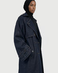 Trench long en denim