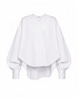 Blouse à manches bouffantes — Blanc