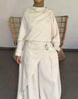 Blouse avec cape — Crème