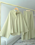 Chemise en lin — Vert sauge