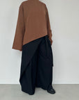 Haut asymétrique — Marron