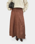 Jupe en suédine — Marron