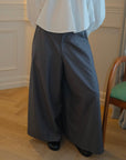 Pantalon large — Gris