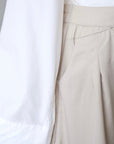 Pantalon drapé — Crème