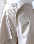 Pantalon drapé — Crème