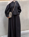 Blouse à manches bouffantes — Noir