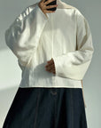 Haut à manches bouffantes — Ecru