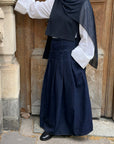 Denim skirt with belt loops