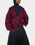 Double-zip jacket — Bordeaux