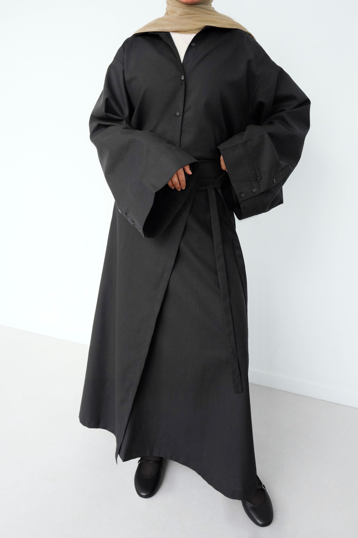 Chemise en lin — Noir