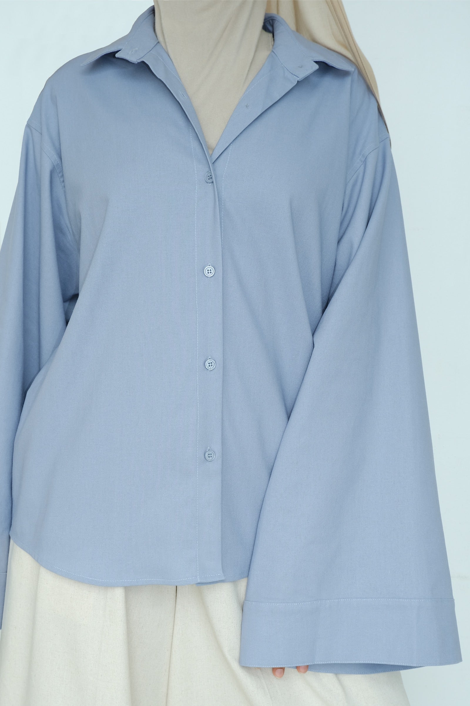 Chemise en lin — Baby blue