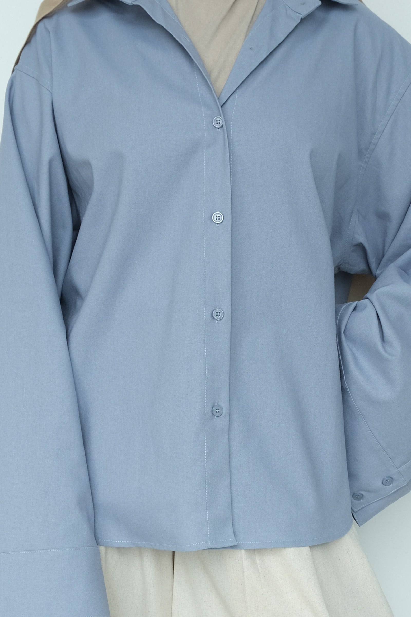 Chemise en lin — Baby blue