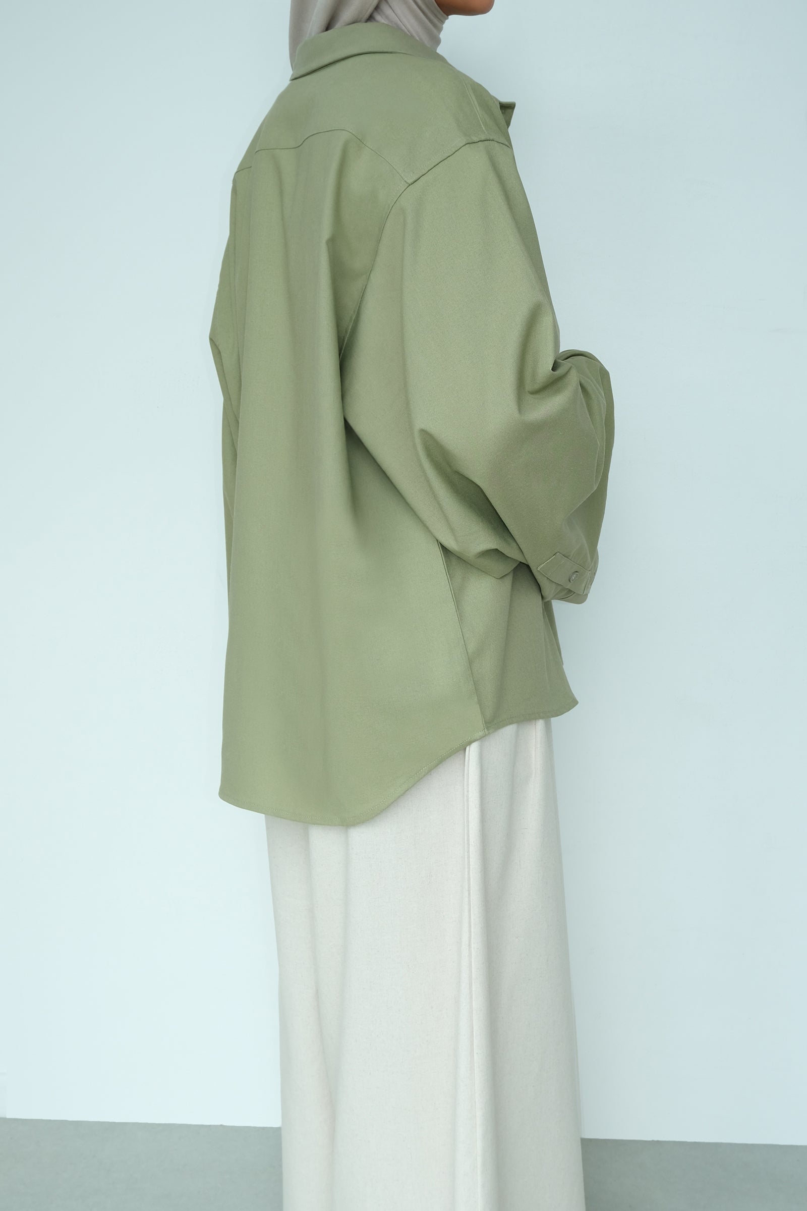 Chemise en lin — Vert