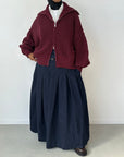 Denim skirt with belt loops