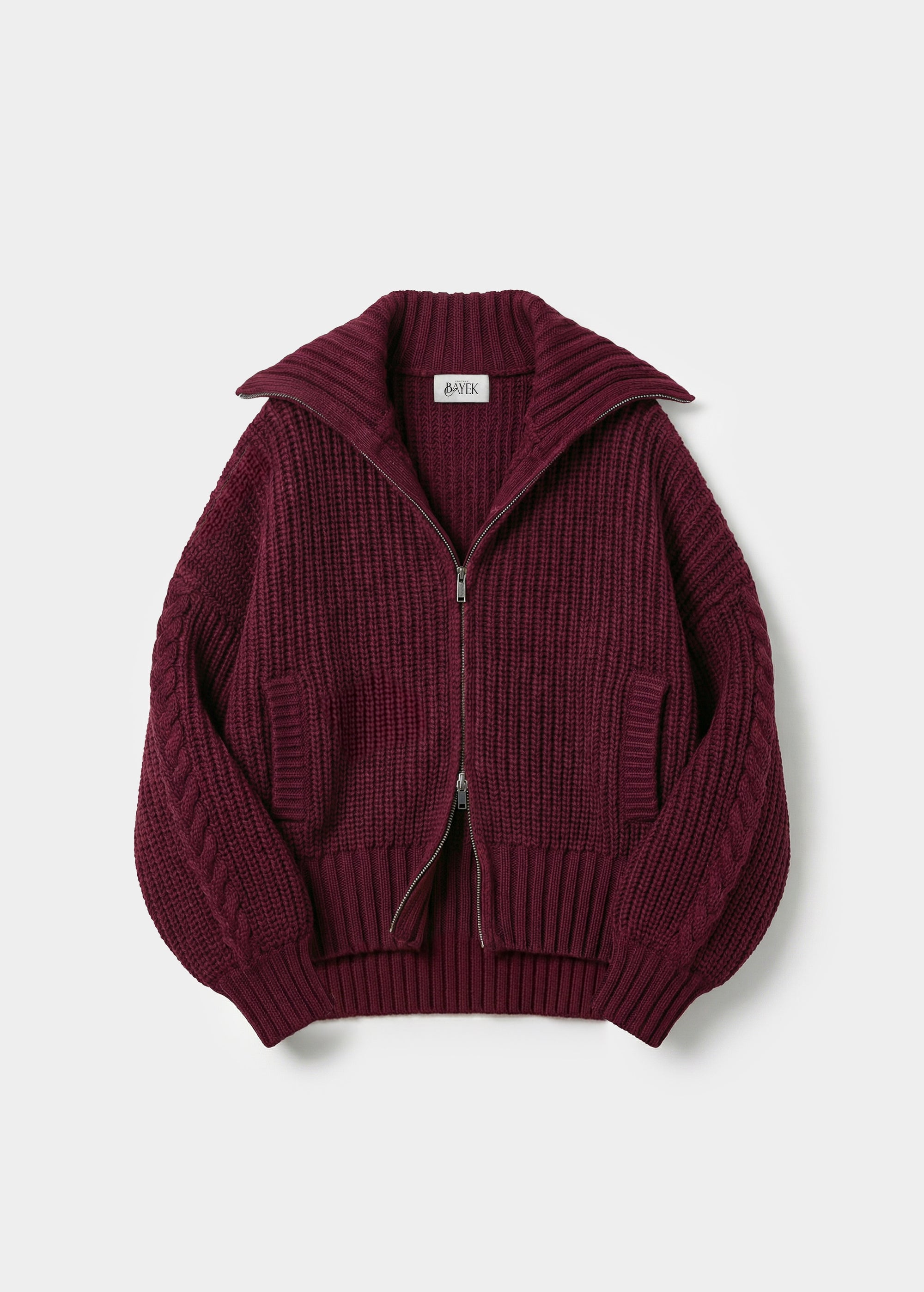 Gilet à double zip — Bordeaux