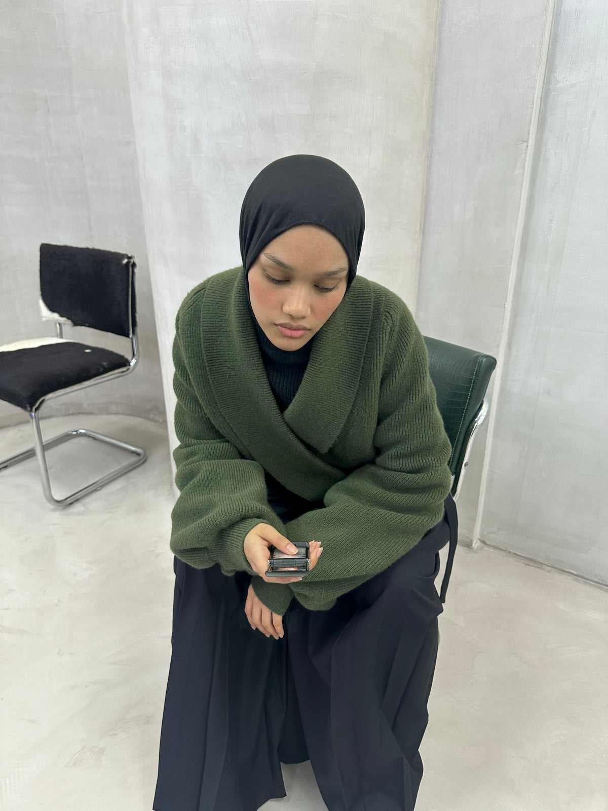 Cardigan — Kaki