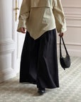 Jupe culotte en lin — Noir