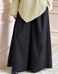 Jupe culotte en lin — Noir