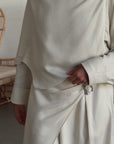 Blouse avec cape — Crème