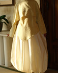Top drapé à col montant — Jaune beurre