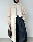 Trench coat avec cape — Crème