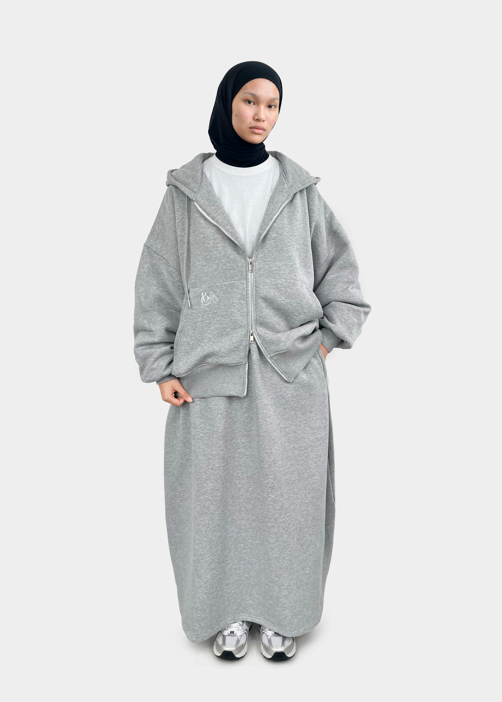 Veste à double zip — Gris