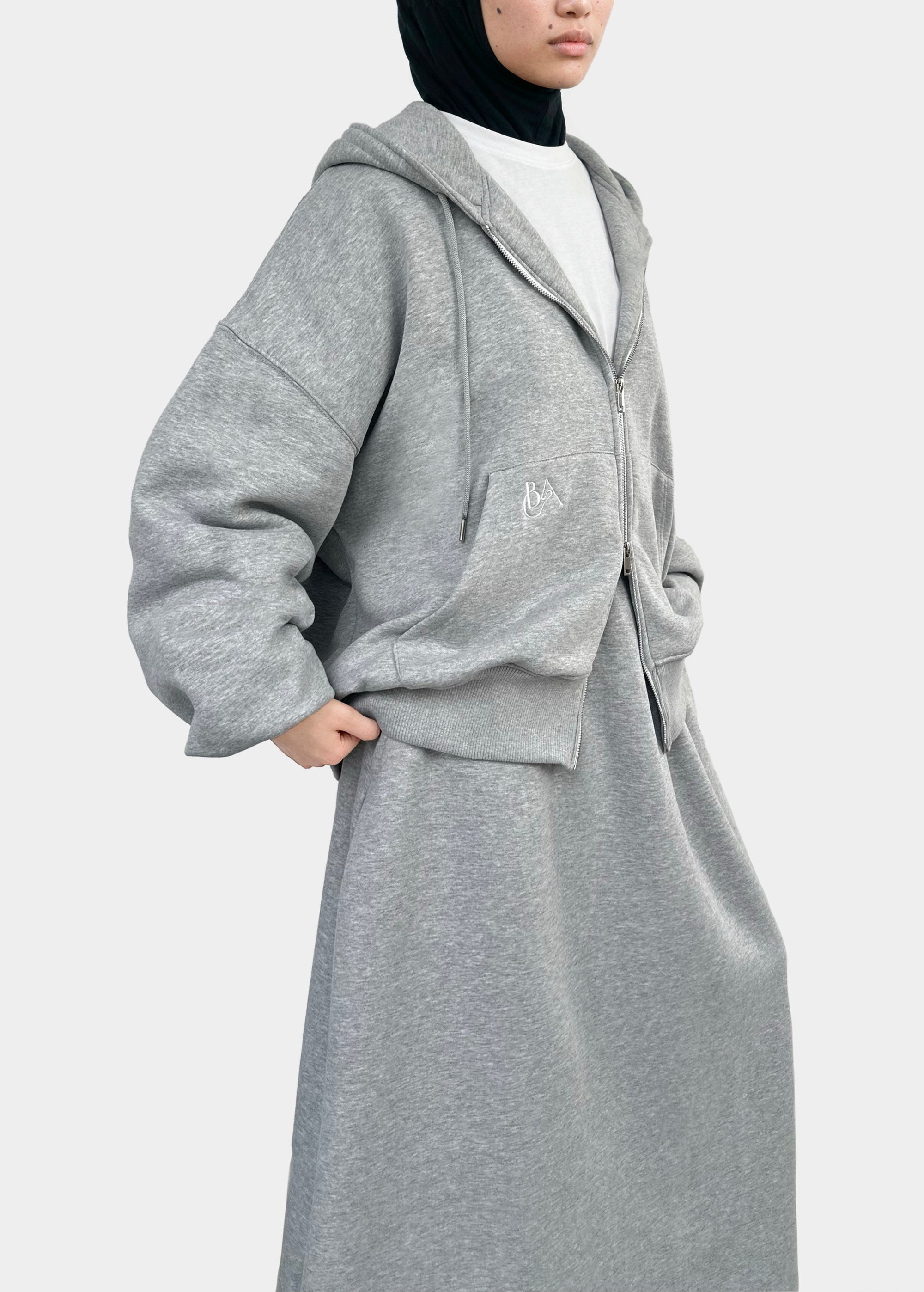 Veste à double zip — Gris