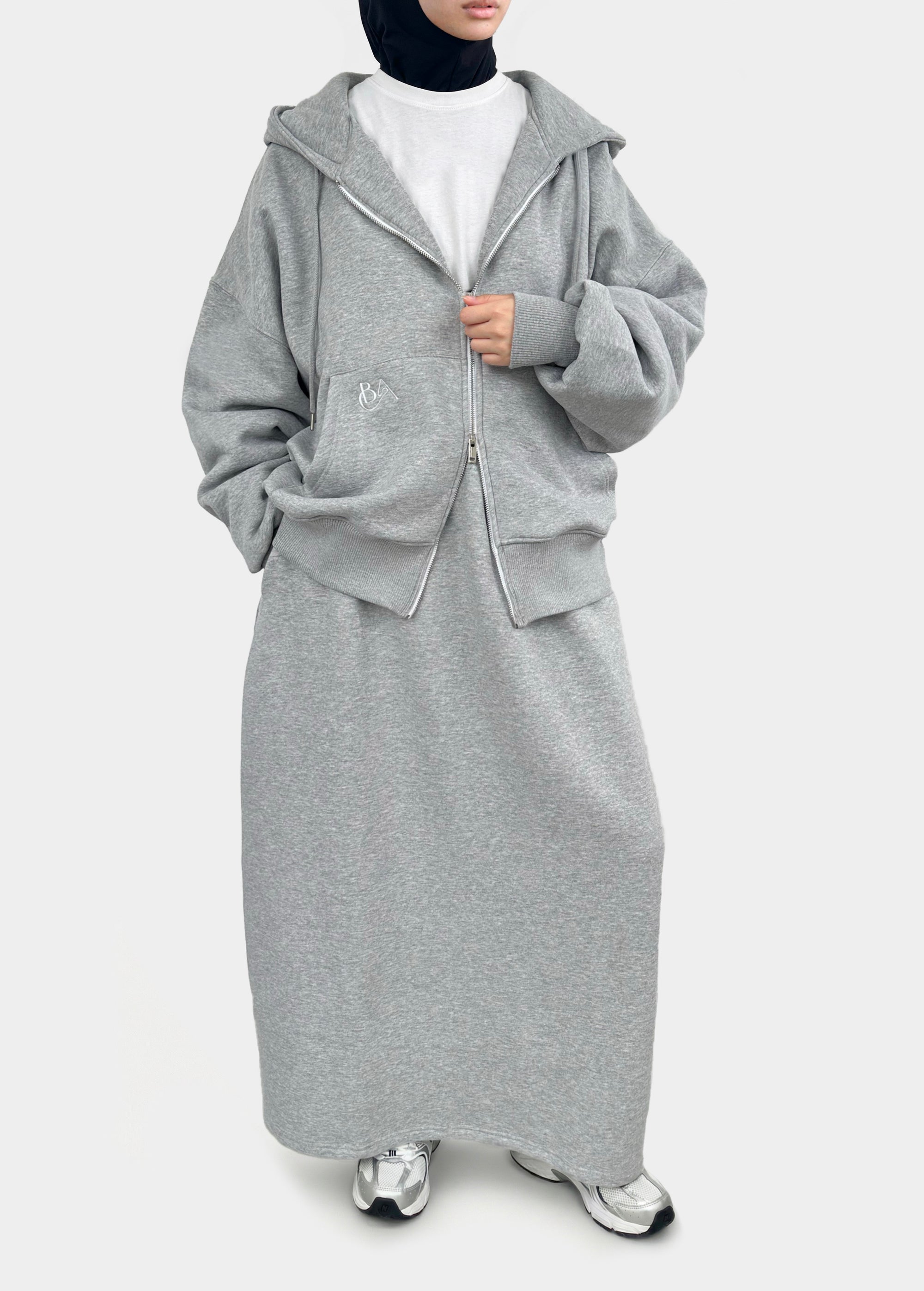 Veste à double zip — Gris